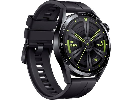 Смарт часы HUAWEI WATCH GT 3 BLACK FLUOROELASTOMER STRAP (JUPITER-B29S)